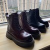 D111904马丁靴女款2025新款秋冬季厚底短靴圆头英伦风百搭粗跟短靴 商品缩略图1