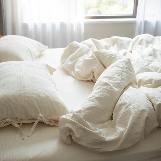 纯棉无染四件套 A类天然原色全棉床上用品 白色四件套不染素色 商品图1