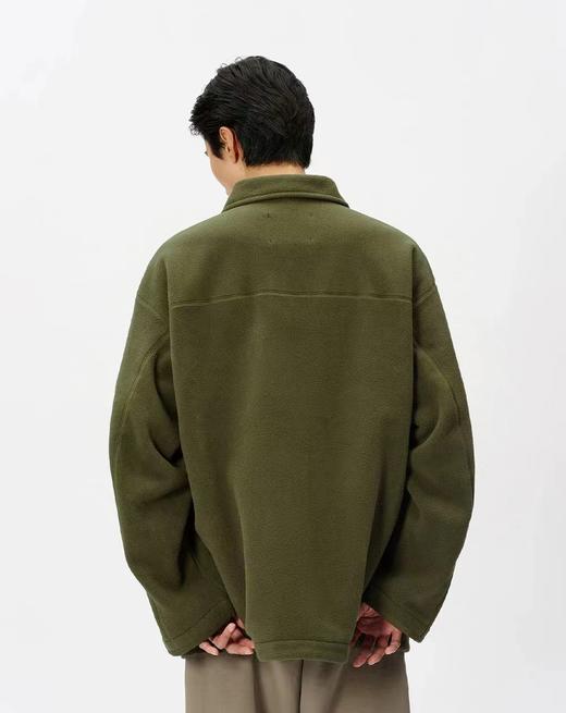 D111956复古松弛感立领+按扣设计摇粒绒立领夹克 商品图8