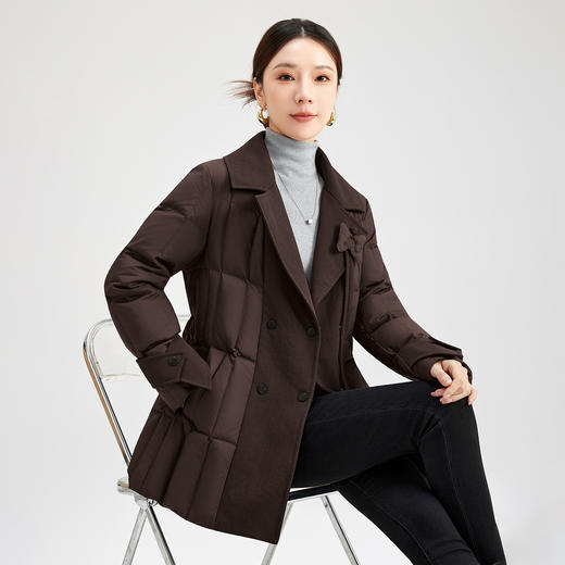 QS25冬季新款经典鹅绒服防风保暖百搭纯色气质上衣女0017 商品图2