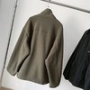 D111956复古松弛感立领+按扣设计摇粒绒立领夹克 商品缩略图14