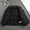 D111936压花老花皮质拼接立领羽绒服夹克外套 商品缩略图2