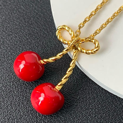 红樱桃项链/耳钉 商品图9