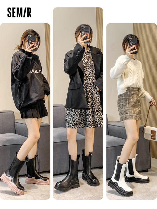森马·男女靴子｜时尚高颜值，厚底增高，巨显气质！ 商品图3