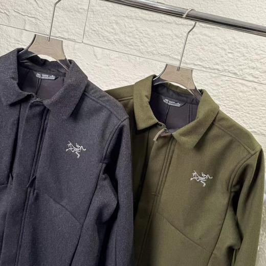 D111966男女款羊毛外套羊绒翻领商务夹克加厚保暖立领户外冲锋衣 商品图1