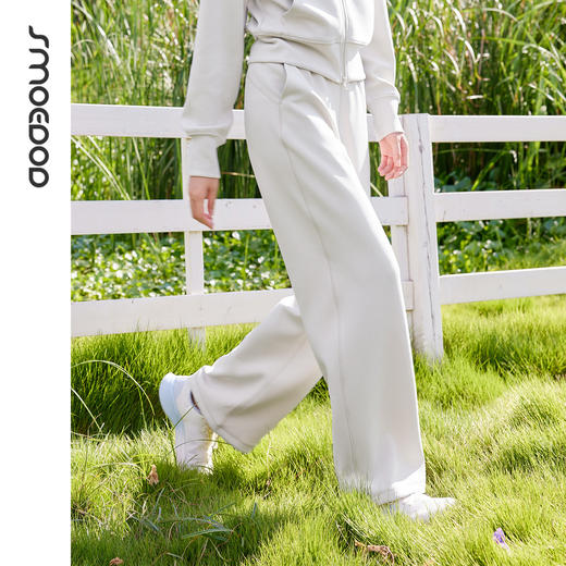 SMOEDOD/水沐伊朵阔腿裤休闲裤显瘦极简风舒适高腰休闲风长裤6650 商品图5