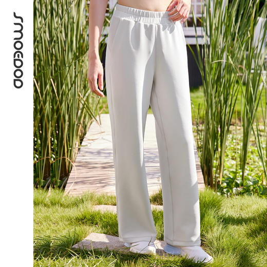 SMOEDOD/水沐伊朵阔腿裤休闲裤显瘦极简风舒适高腰休闲风长裤6650 商品图1