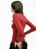 TR她热 慕斯打底 红色慕斯针织弹力复古修身基础款打底衫上衣 商品缩略图1