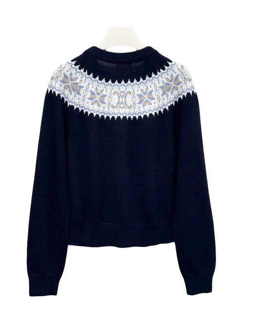 女款羊毛钩花针织开衫毛衣la008 商品图1