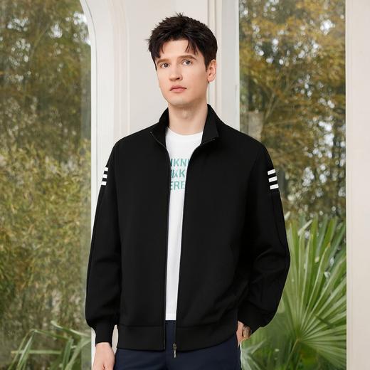 【上衣+裤子】罗蒙运动休闲套装男秋季新品纯色百搭校园运动套装男 商品图2