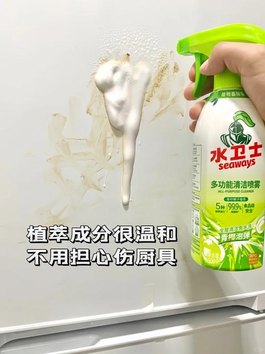 2月9号停发【水卫士多功能清洁喷雾】青椰泡弹，温和清洁不伤手！释放植萃源力，除污除菌让家居环境焕然一新！！一喷一擦，轻松搞定全屋清洁， 可清洁餐桌、冰箱、微波炉  0130 商品图5
