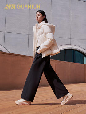 安踏（ANTA）冠军旅行系列 行政通勤防泼水随型裤梭织休闲长裤女162540504