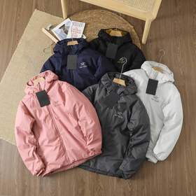 D111940户外耐磨轻量防水防风保暖男女情侣款连帽夹克棉服外套