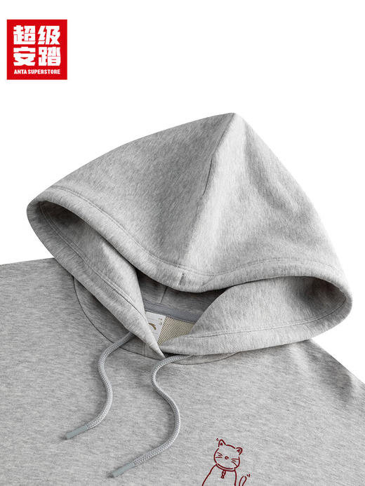 安踏连帽卫衣女士秋季SORONA亲肤萌趣时尚百搭套头衫上衣162538711U 商品图5