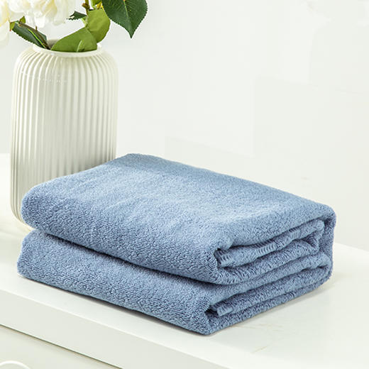 【快乐购专属】超柔加厚长绒棉浴巾（粉/米/蓝）DR 商品图4