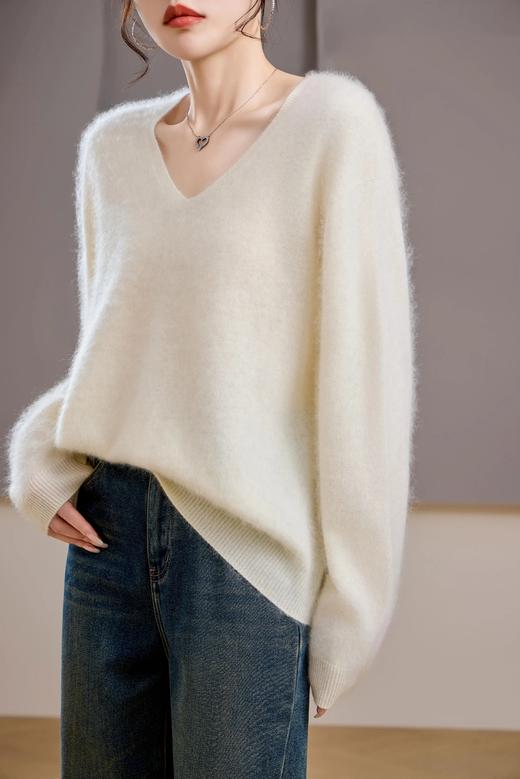 【即将涨价】❗️贵妇级松弛感【秋冬拉毛羊毛衫】贴肤穿完全不扎痒✨Whole-Garment全成型编织工艺，无缝一体工艺，立体成型 商品图9