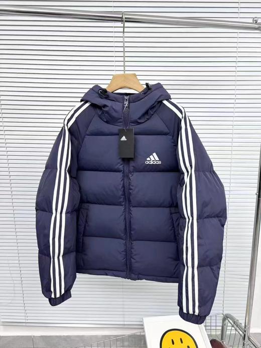 D111974日系纯色系列三道杠基础款情侣羽绒服 商品图3