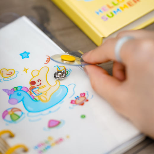 夏日系列透明皮活页笔记本 商品图1