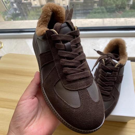 D111902羊毛头层牛皮德训鞋防滑耐磨休闲鞋女鞋 商品图9