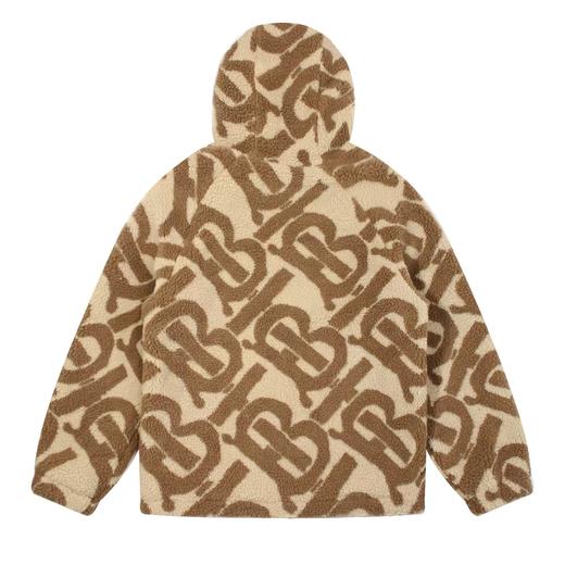 D111948老花满印情侣连帽羊羔毛夹克加棉外套 商品图2