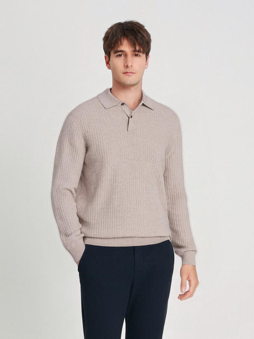 callisto橄榄绿羊毛羊绒混纺毛衣 商品图12