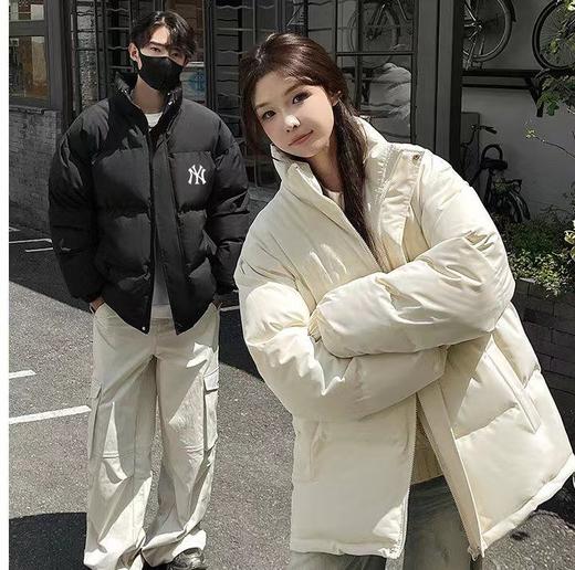 D111926冬季新款纯色印花保暖男女款羽绒棉服 商品图5