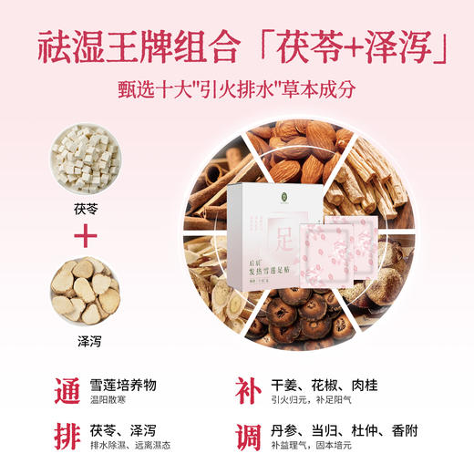 后辰药灸发热雪莲足贴 5对/盒 赠控温贴  A-5596 （效期28-11） 商品图5