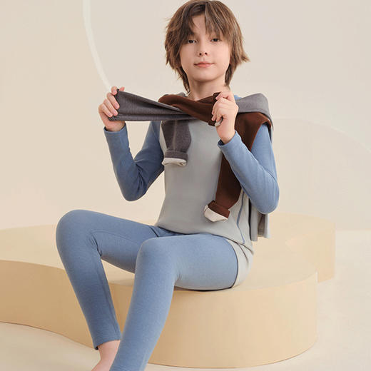 ✨【草本初色 少年儿童保暖套装】🥰每年宝贝们的衣橱里少不了的刚需款 🍃既能当保暖内衣也能作睡衣、家居服 🔺黄金科学配比，填充山羊绒养肤保暖健康安全 商品图7