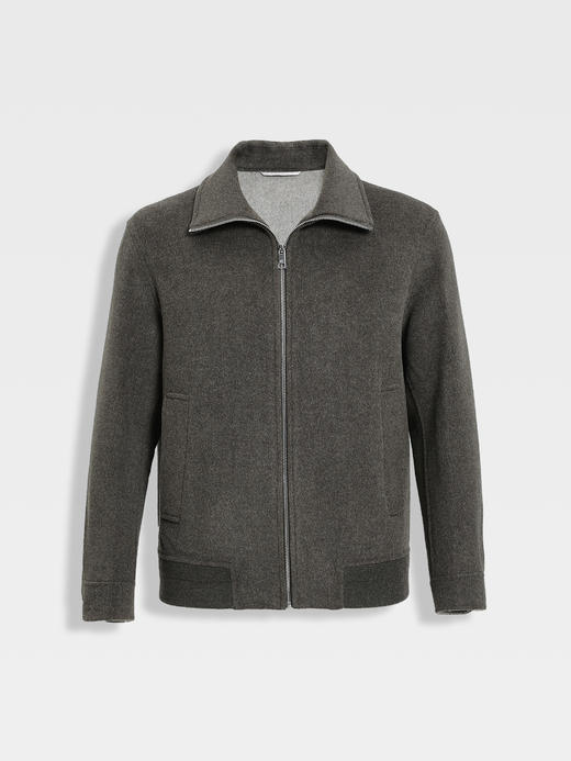 callisto绿色绵羊毛翻领外套 商品图0