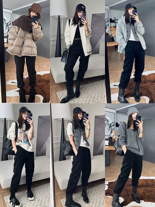 美洋同款大白鹅腹绒毛➕桑蚕丝➕绵羊毛保暖卫裤 商品图0