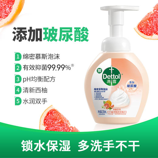 滴露泡沫抑菌洗手液西柚香型250ml 商品图4