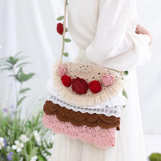 苏苏姐家蔷薇斜挎包手工diy编织钩针毛线团手编二号线包包材料包 商品图1