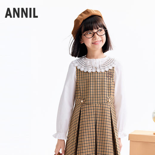 【实体店同款】女童长袖翻领上衣秋季新款安奈儿童装AG531005 商品图0
