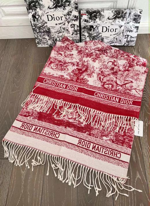 D111909动物园满印提花羊绒流苏围巾披肩围巾两用款 商品图1