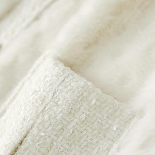 【内购】【保暖颗粒绒皮草】2024秋冬新百搭毛绒女外套短款小香风上衣-W54PB4902X 商品图3