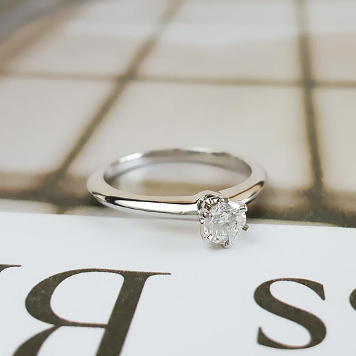 【天然正品】PT950铂金时尚经典六爪款0.31克拉钻石戒指50号（戒圈可改）女士211025NJS10 商品图4