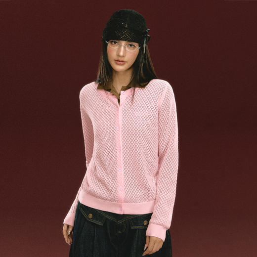 Ariseism 美式复古设计感针织开衫毛衣女秋冬新款上衣 商品图1