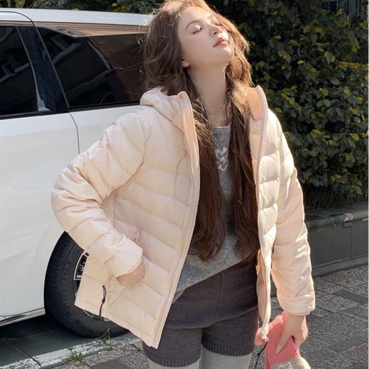 寒潮来袭【AUChris韩版休闲秋冬季连帽短款轻薄排骨棉服】新型泡芙棉填充   轻软暖三合一   五色可选   显瘦不臃肿 商品图1