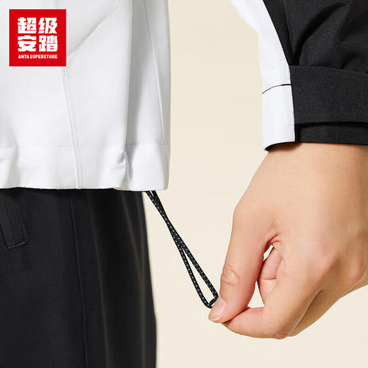 超级安踏冲锋衣女士秋季户外露营徒步防水透湿拼色连帽运动外套162536605U 商品图3