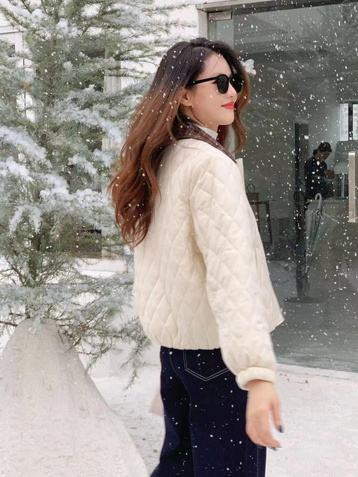 【百图lulu定制】【常春藤棉服】假两件 内拼接 磨毛格子衬衫  菱形格纹 棉服 商品图2