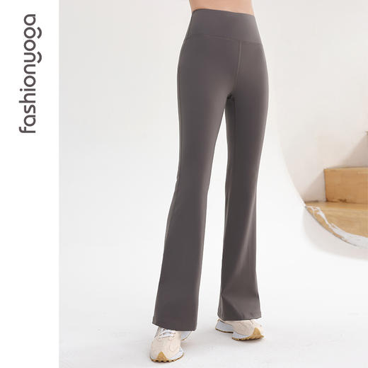 FC12908裸塑超模裤凡圣瑜伽简单长腿喇叭裤 商品图7