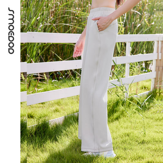 SMOEDOD/水沐伊朵阔腿裤休闲裤显瘦极简风舒适高腰休闲风长裤6650 商品图2