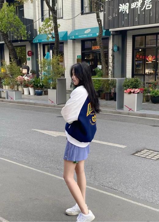 D111959呢子皮机绗棉拼接设计刺绣logo外套夹克 商品图11