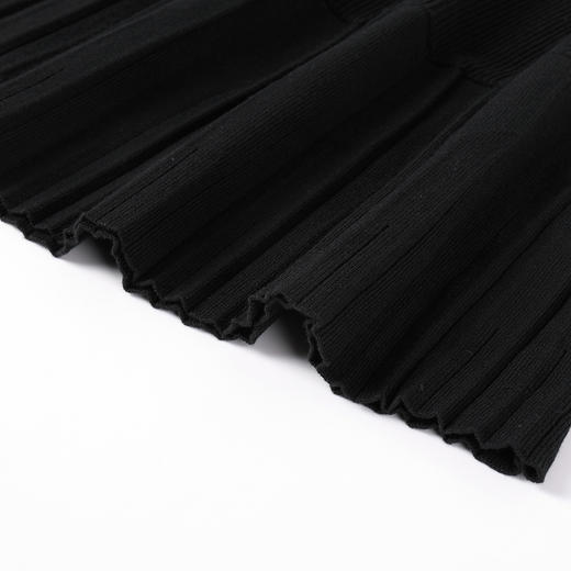 奢姿大码女装2025冬季蝴蝶结钻饰圆领连衣裙胖妹妹时尚针织裙子9854870579 商品图4