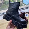 D111904马丁靴女款2025新款秋冬季厚底短靴圆头英伦风百搭粗跟短靴 商品缩略图12