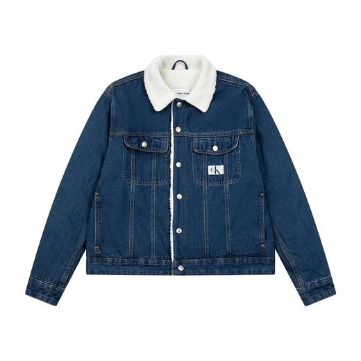 D111967防寒重工水洗双袋羊羔毛牛仔棉服情侣外套 商品图0