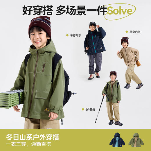 【杜邦三防】儿童外套秋冬男童秋装防水上衣冬季儿童衣服保暖童装Z5CWT123 商品图4
