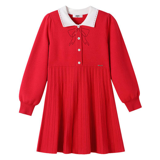 【实体店同款】女童长袖连衣裙冬季新款安奈儿童装AG543340 商品图6
