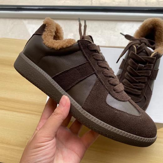 D111902羊毛头层牛皮德训鞋防滑耐磨休闲鞋女鞋 商品图13