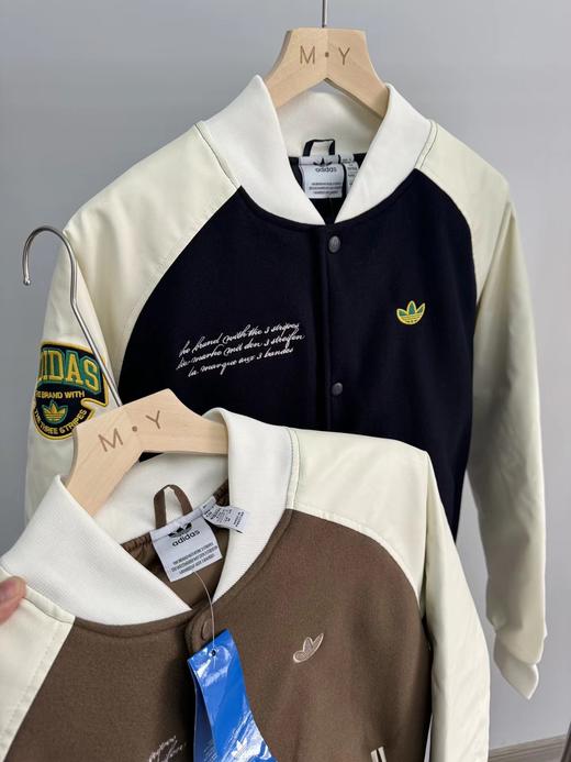 D111959呢子皮机绗棉拼接设计刺绣logo外套夹克 商品图4